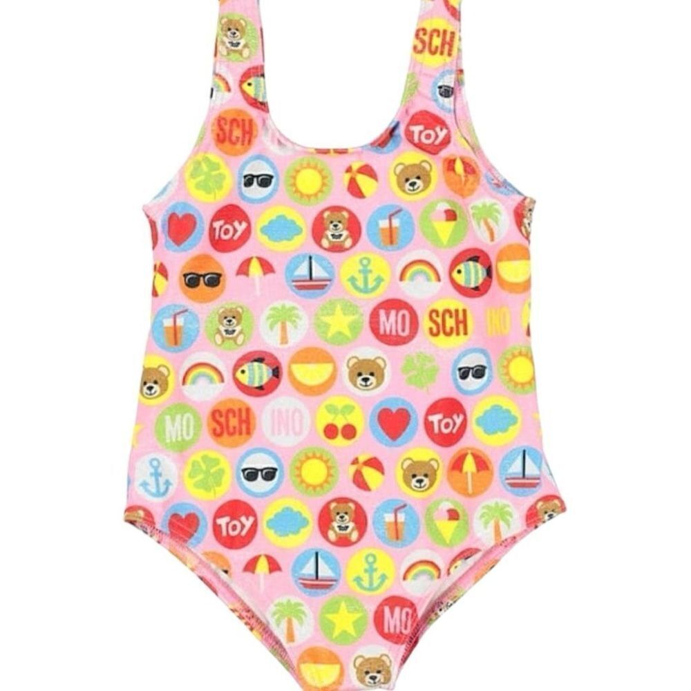 Moschino Pink Bear Pop Bathing Suit Size 3